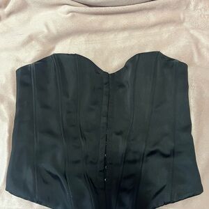 Black Zara Strapless Corset Top